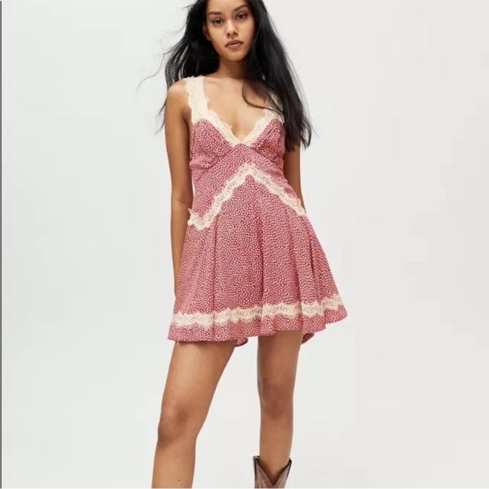 Urban Outfitters Tiffany Lace Trim Mini Dress